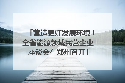 营造更好发展环境！全省能源领域民营企业座谈会在郑州召开