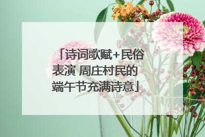 诗词歌赋+民俗表演 周庄村民的端午节充满诗意