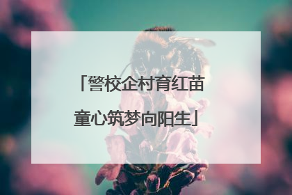警校企村育红苗 童心筑梦向阳生
