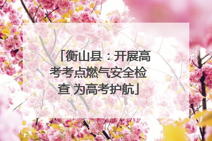 衡山县：开展高考考点燃气安全检查 为高考护航