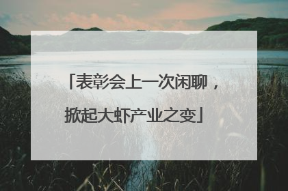 表彰会上一次闲聊，掀起大虾产业之变