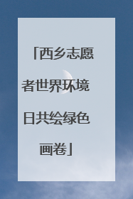 西乡志愿者世界环境日共绘绿色画卷