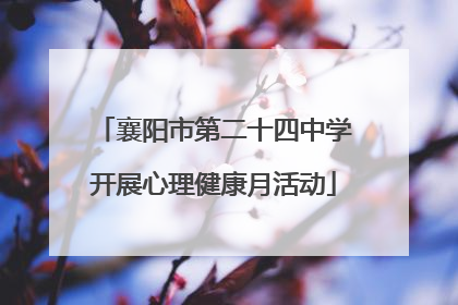 襄阳市第二十四中学开展心理健康月活动