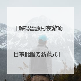 解码鲁源村夜游项目审批服务新范式