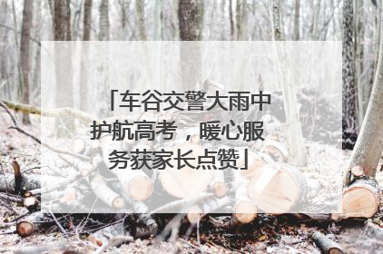 车谷交警大雨中护航高考，暖心服务获家长点赞