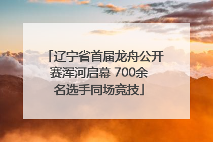 辽宁省首届龙舟公开赛浑河启幕 700余名选手同场竞技