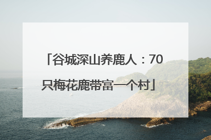 谷城深山养鹿人：70只梅花鹿带富一个村