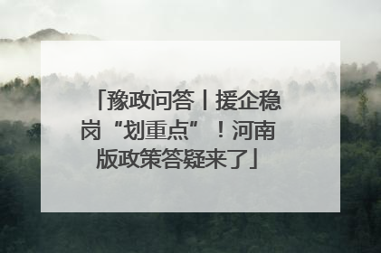 豫政问答丨援企稳岗“划重点”！河南版政策答疑来了