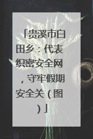 贵溪市白田乡：代表织密安全网，守牢假期安全关（图）