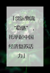 货运物流“稳链”，托举起中国经济复苏活力