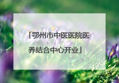 鄂州市中医医院医养结合中心开业