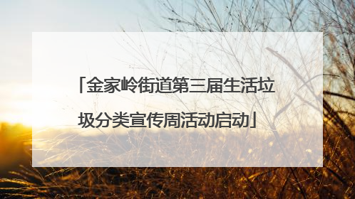金家岭街道第三届生活垃圾分类宣传周活动启动
