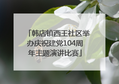 韩店镇西王社区举办庆祝建党104周年主题演讲比赛