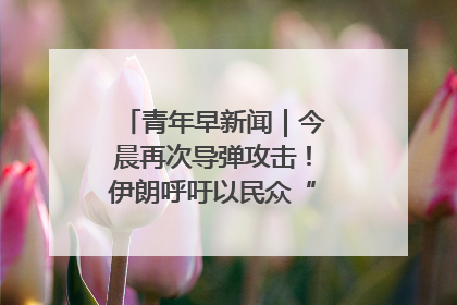 青年早新闻｜今晨再次导弹攻击！伊朗呼吁以民众“勿作人肉盾牌”