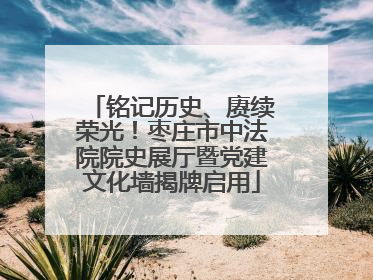 铭记历史、赓续荣光！枣庄市中法院院史展厅暨党建文化墙揭牌启用