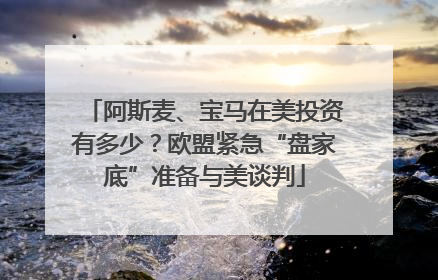 阿斯麦、宝马在美投资有多少？欧盟紧急“盘家底”准备与美谈判
