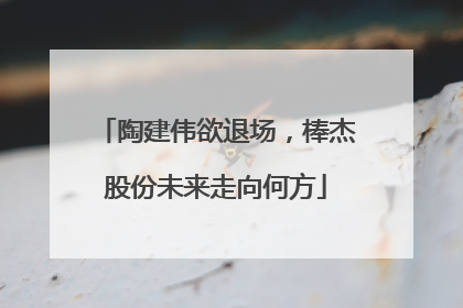 陶建伟欲退场，棒杰股份未来走向何方