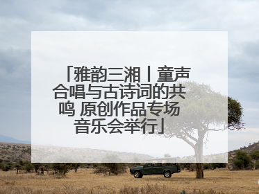 雅韵三湘丨童声合唱与古诗词的共鸣 原创作品专场音乐会举行