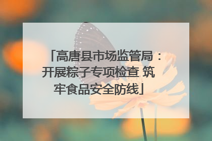 高唐县市场监管局：开展粽子专项检查 筑牢食品安全防线