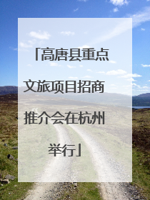 高唐县重点文旅项目招商推介会在杭州举行