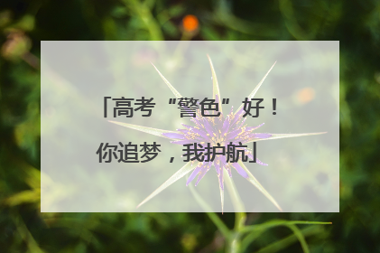 高考“警色”好！你追梦，我护航