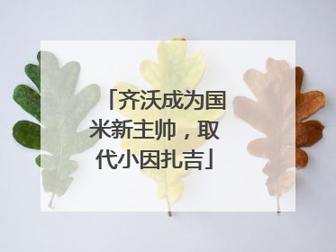 齐沃成为国米新主帅，取代小因扎吉
