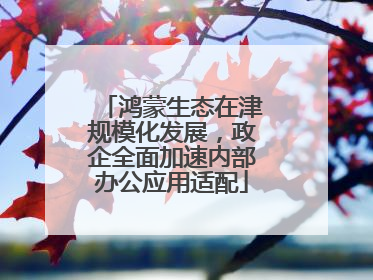 鸿蒙生态在津规模化发展，政企全面加速内部办公应用适配
