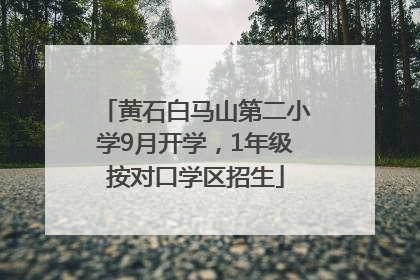 黄石白马山第二小学9月开学，1年级按对口学区招生