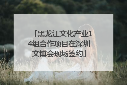 黑龙江文化产业14组合作项目在深圳文博会现场签约