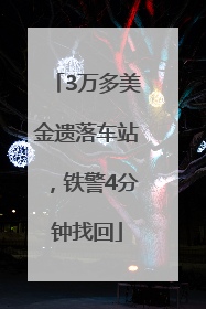 3万多美金遗落车站，铁警4分钟找回