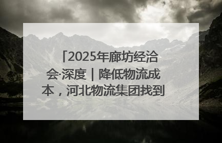 2025年廊坊经洽会·深度｜降低物流成本，河北物流集团找到一把“金钥匙”