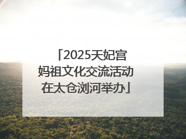 2025天妃宫妈祖文化交流活动在太仓浏河举办