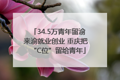 34.5万青年留渝来渝就业创业 重庆把“C位”留给青年