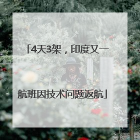 4天3架，印度又一航班因技术问题返航