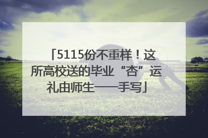 5115份不重样！这所高校送的毕业“杏”运礼由师生一一手写
