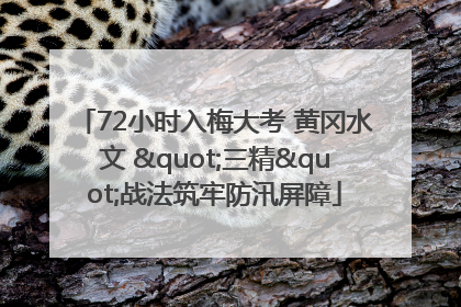 72小时入梅大考 黄冈水文 "三精"战法筑牢防汛屏障