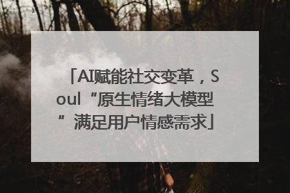 AI赋能社交变革，Soul“原生情绪大模型”满足用户情感需求