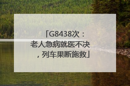 G8438次：老人急病就医不决，列车果断施救